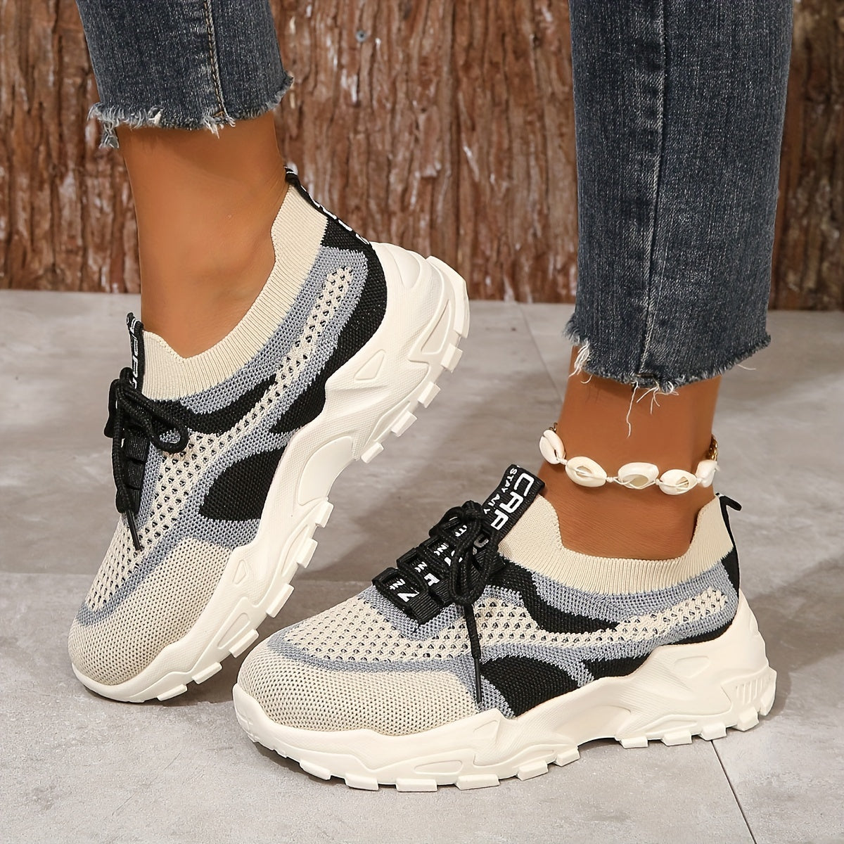Amanda Stylish Mesh Sneakers with Flexible Fit