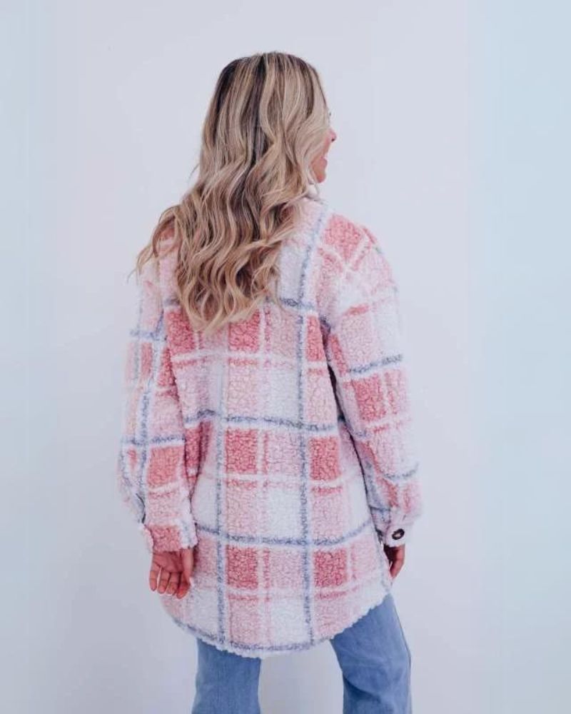 Cozy Checkered Polar Fleece Jacket
