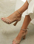 Comfortable Open Toe Strap Heels