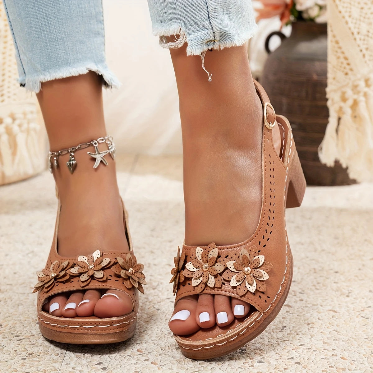 Stylish Stiletto Heel Sandals