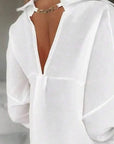 100% Cotton Hollow-Out V-Back Fashion Dress