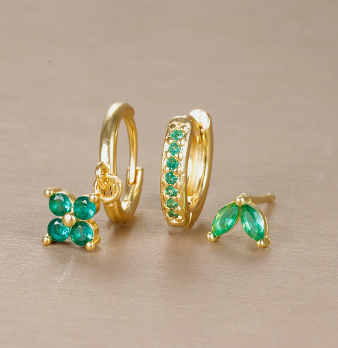 Chic Sophia Earring Set with Classic Shine