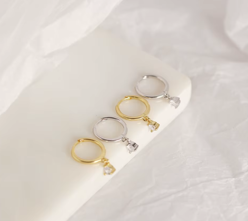 Odette Stud and Drop Earrings Set