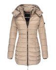 Warm Quilted Long Down Coat