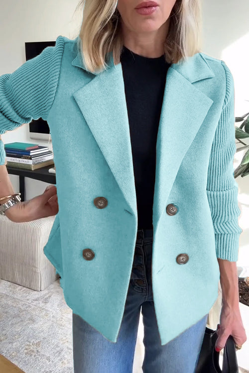 Chic Knit Sleeve Blazer