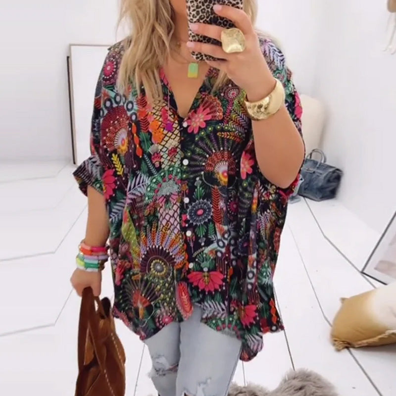 Loose Fashion Printed Top
