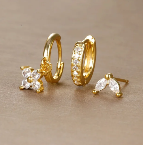 Chic Sophia Earring Set with Classic Shine