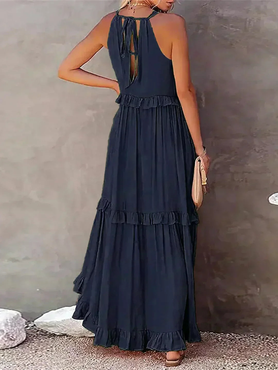 Soft Ruffle Casual Dress – Lightweight, Flowy Summer Style Perfect for Travel &amp; Everyday Elegance