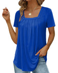 Refined Pleated Blouse with Flowing Fit