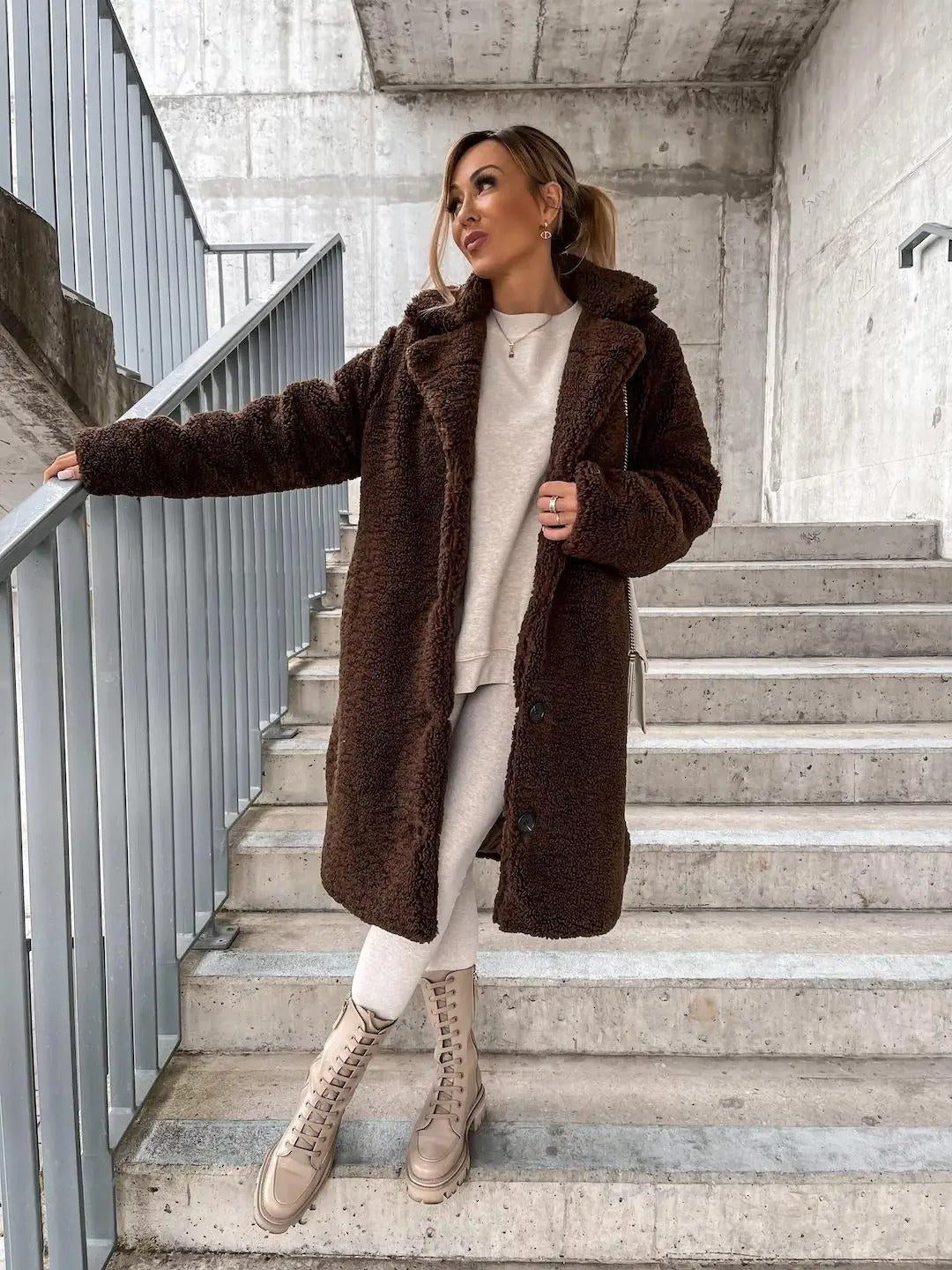 Cozy Women&#39;s Longline Wool Coat
