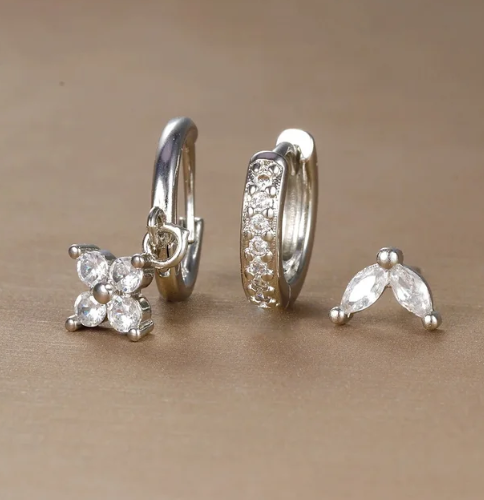 Chic Sophia Earring Set with Classic Shine