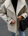Stylish Double-Breasted Jacket with Button Details