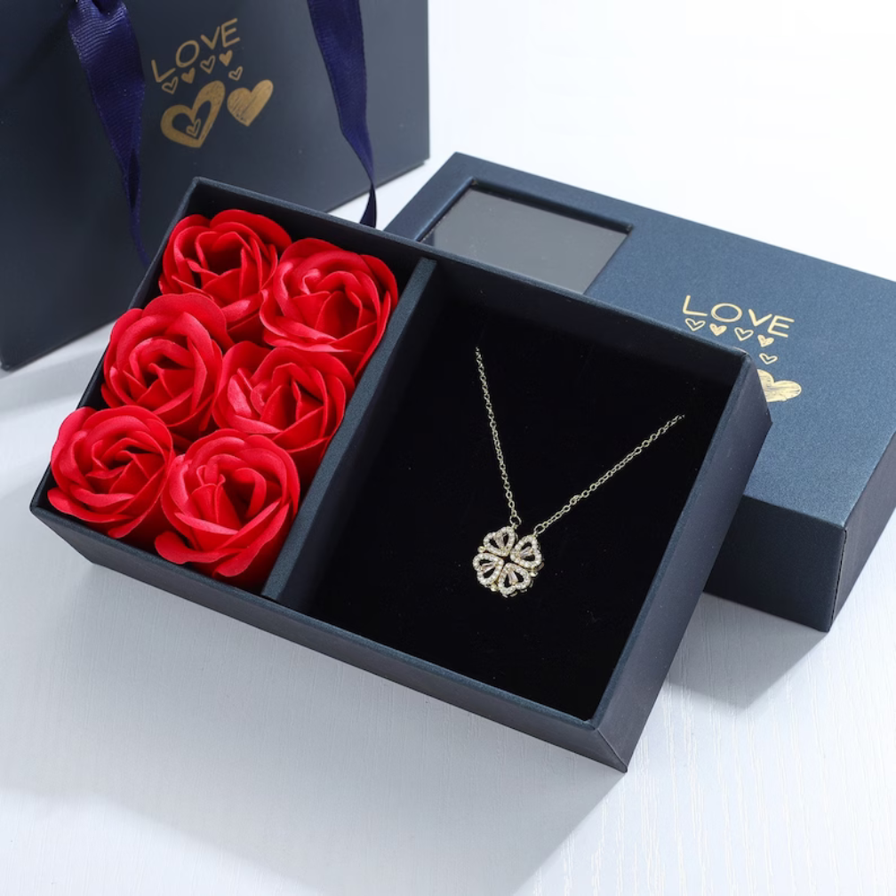 Lucky Heart Necklace with Dainty Shine