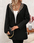 Hooded Reversible Leopard Print Coat