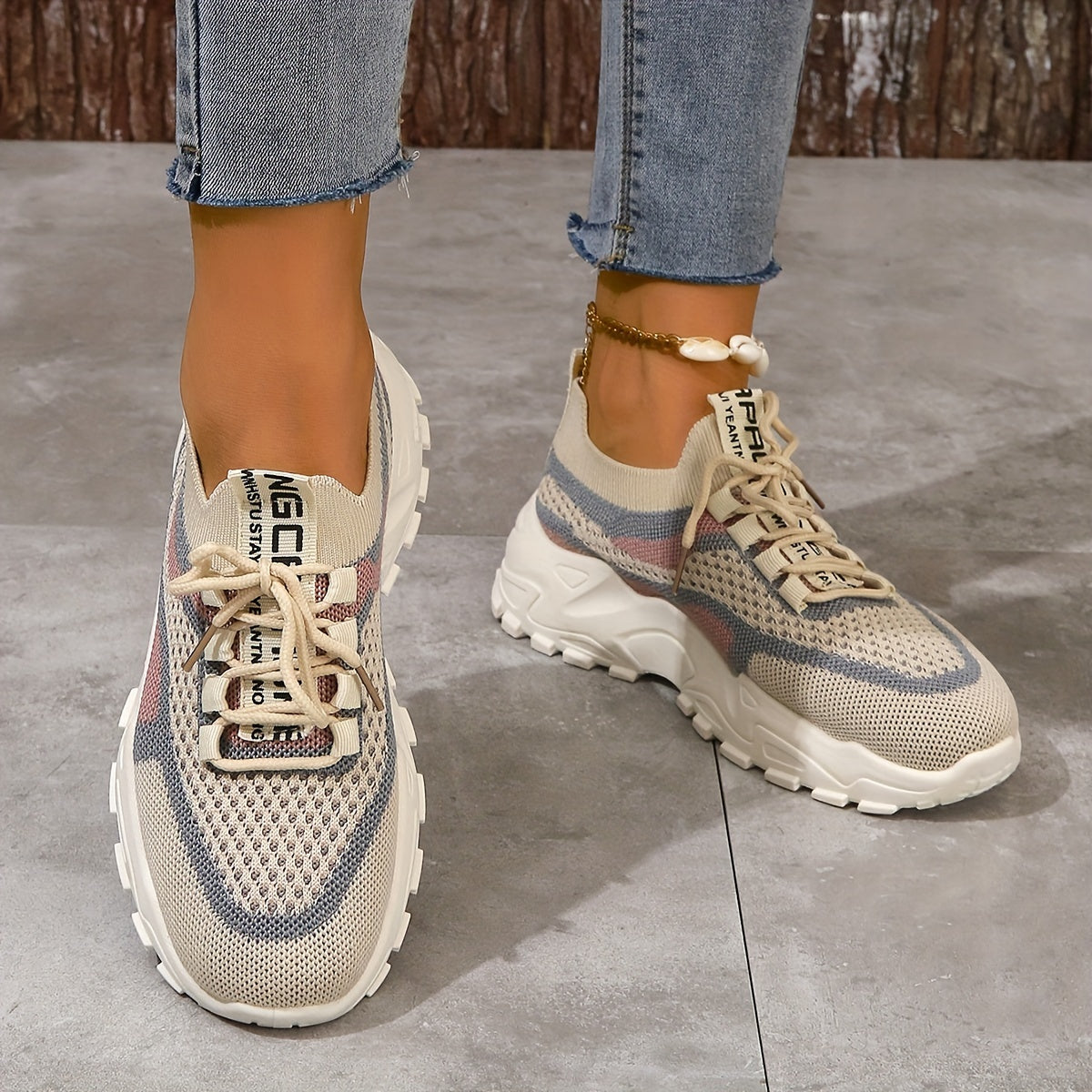 Amanda Stylish Mesh Sneakers with Flexible Fit