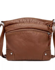 Stylish Leather Shoulder Bag with Modern Design