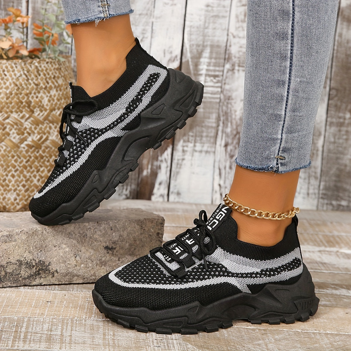 Amanda Stylish Mesh Sneakers with Flexible Fit