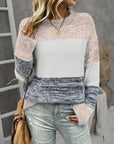 Fashionable Contrasting Color Sweater