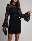 Bell Sleeve Lace Hip Dress