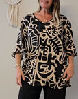 Abstract Botanical Print Loose Top