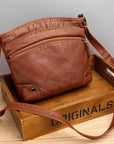 Stylish Leather Shoulder Bag with Modern Design