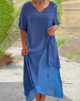 Asymmetric Short Sleeve Dress
