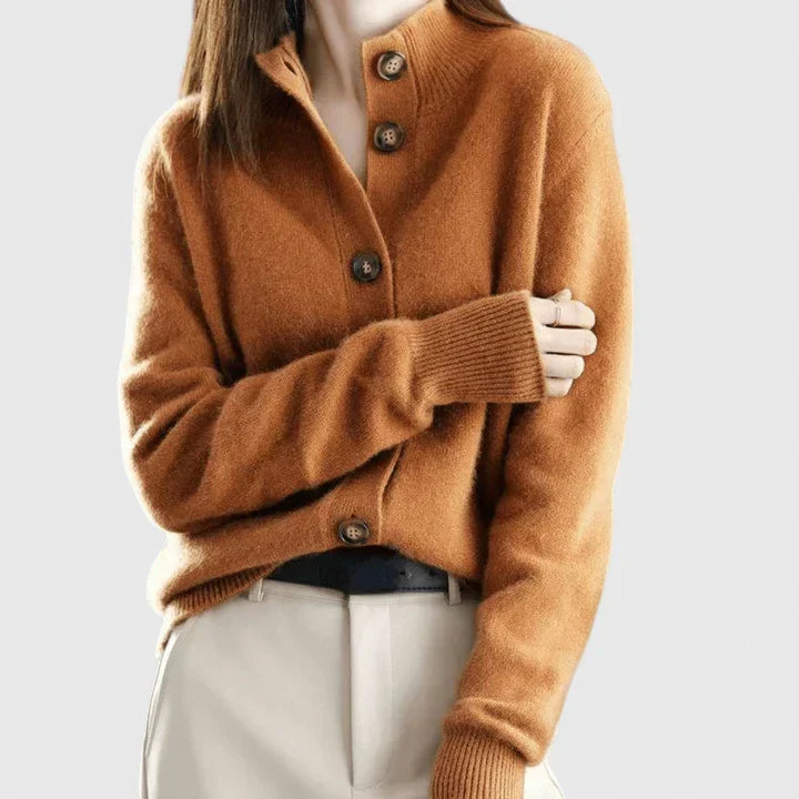 Adele Cardigan Sweater | Soft Knit, Collared Design for Women 1