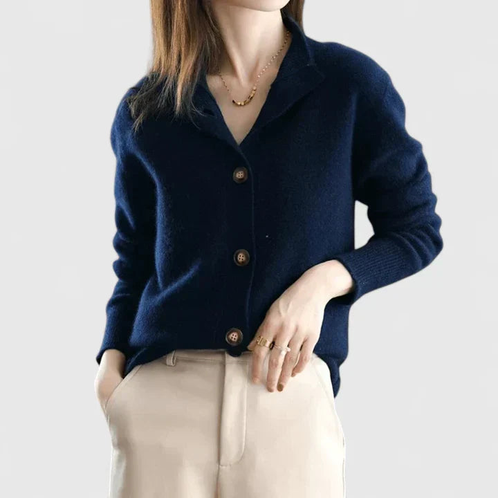 Adele Cardigan Sweater | Soft Knit, Collared Design for Women 3