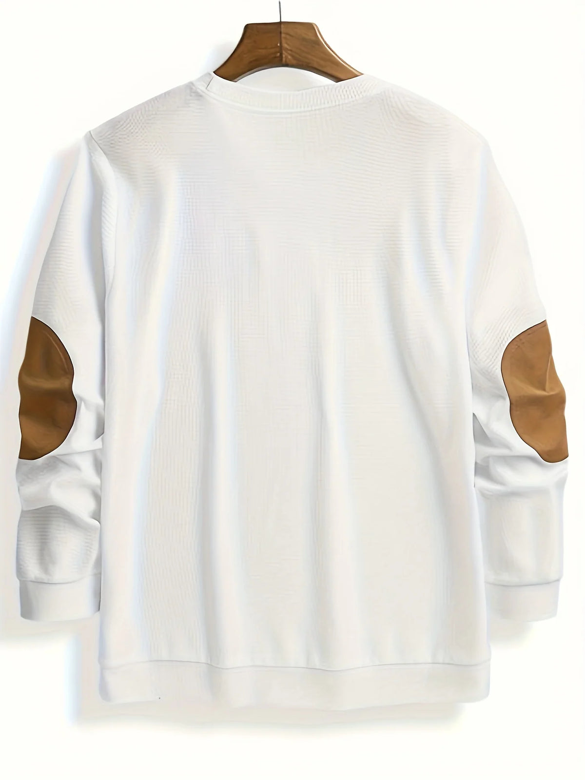 Aero Men's Quarter Zip Pullover | Textured Waffle Knit with Elbow Patches 2
