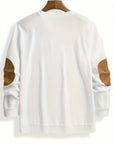 Aero Men's Quarter Zip Pullover | Textured Waffle Knit with Elbow Patches 2