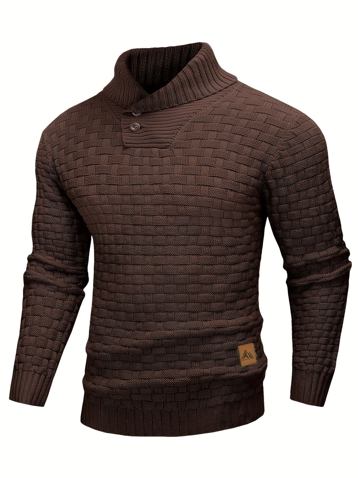 Aero Mens Sweater | Textured Knit, Shawl Collar, Tailored Fit 0
