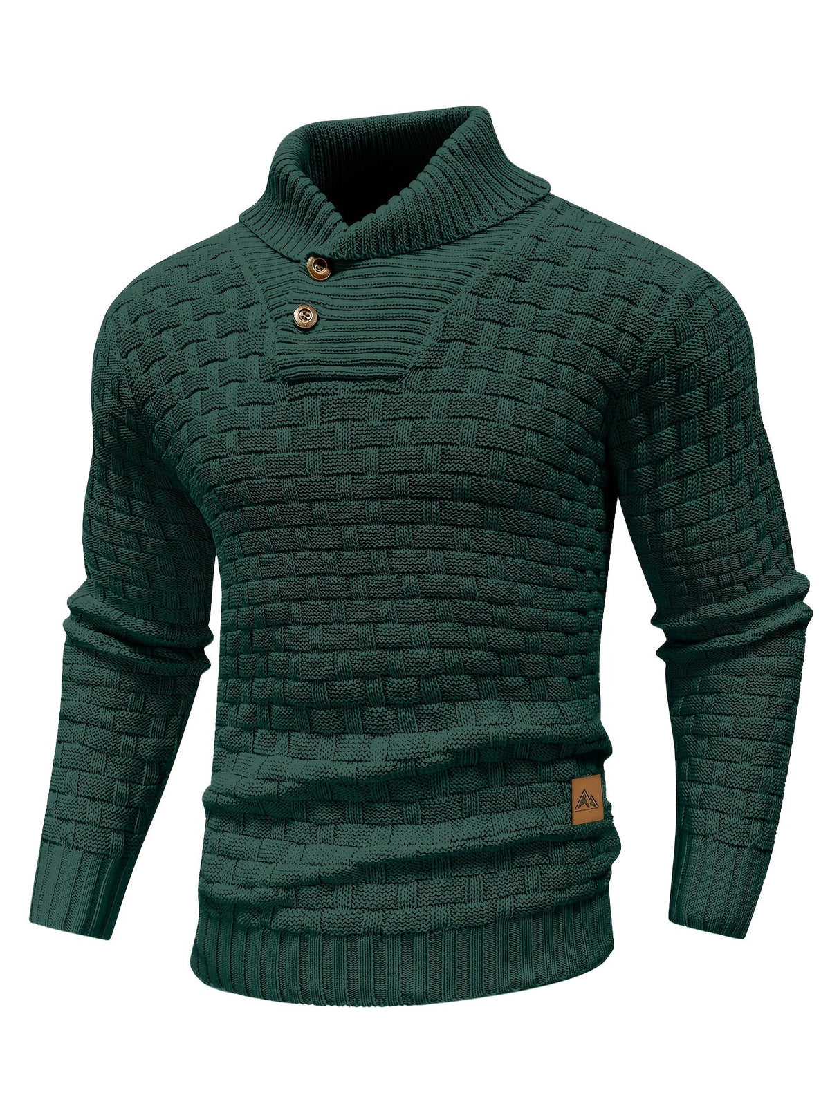 Aero Mens Sweater | Textured Knit, Shawl Collar, Tailored Fit 2