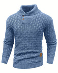 Aero Mens Sweater | Textured Knit, Shawl Collar, Tailored Fit 4