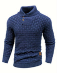 Aero Mens Sweater | Textured Knit, Shawl Collar, Tailored Fit 6