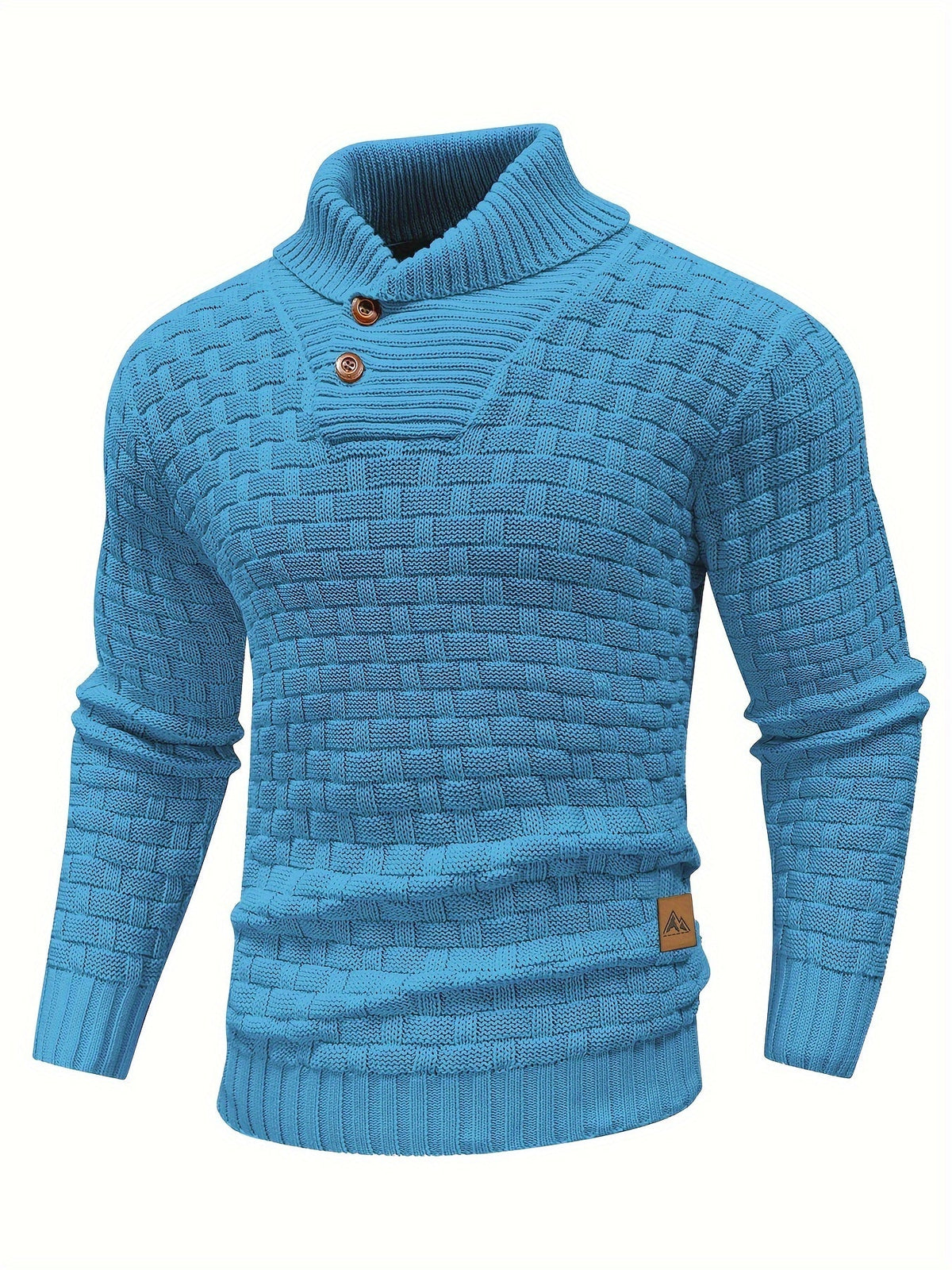 Aero Mens Sweater | Textured Knit, Shawl Collar, Tailored Fit 7
