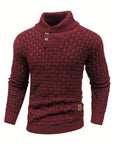 Aero Mens Sweater | Textured Knit, Shawl Collar, Tailored Fit 8
