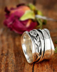 Antique Silver Flower Statement Ring