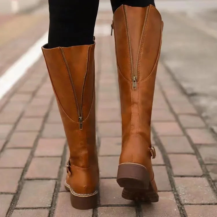 Ava Women's Knee High Boots | Classic Design, Orthopedic Support 5