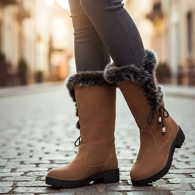 Avery Knee-High Winter Boots | Fur Trimmed, Cushioned Support for Women 0