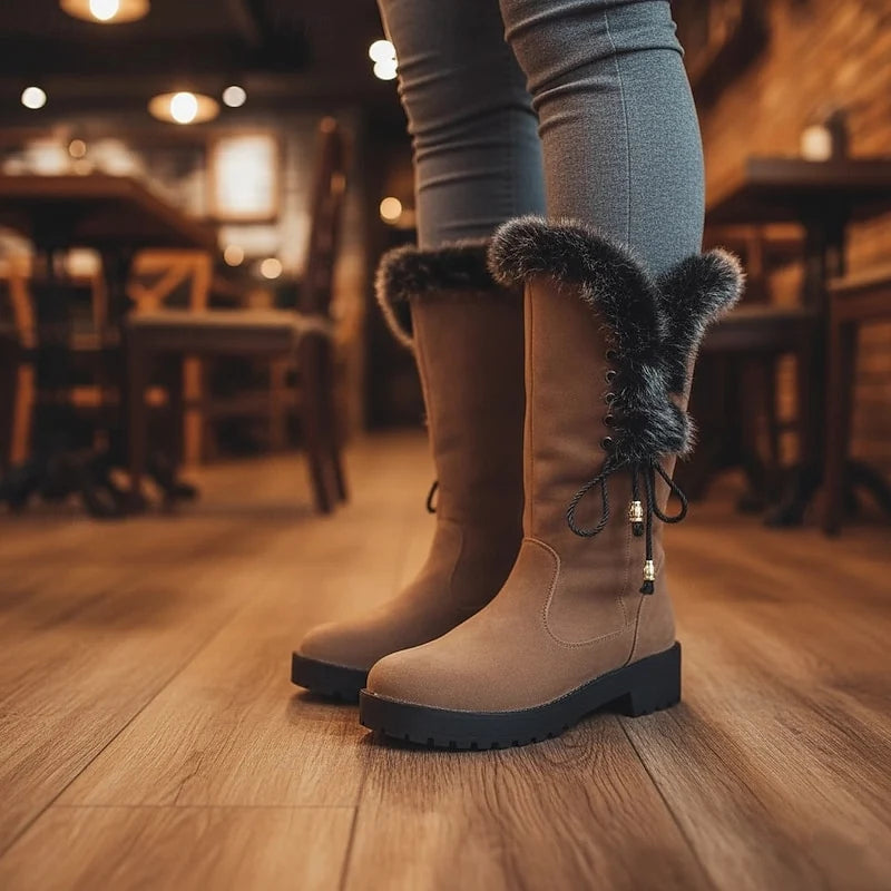 Avery Knee-High Winter Boots | Fur Trimmed, Cushioned Support for Women 3
