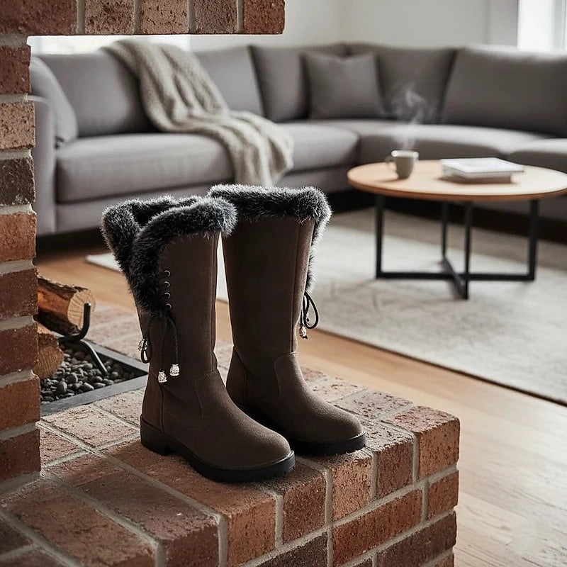 Avery Knee-High Winter Boots | Fur Trimmed, Cushioned Support for Women 5