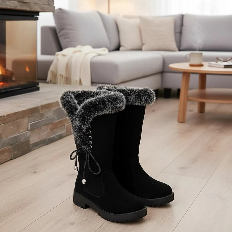 Avery Knee-High Winter Boots | Fur Trimmed, Cushioned Support for Women 6