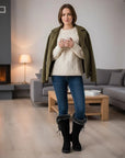 Avery Knee-High Winter Boots | Fur Trimmed, Cushioned Support for Women 7