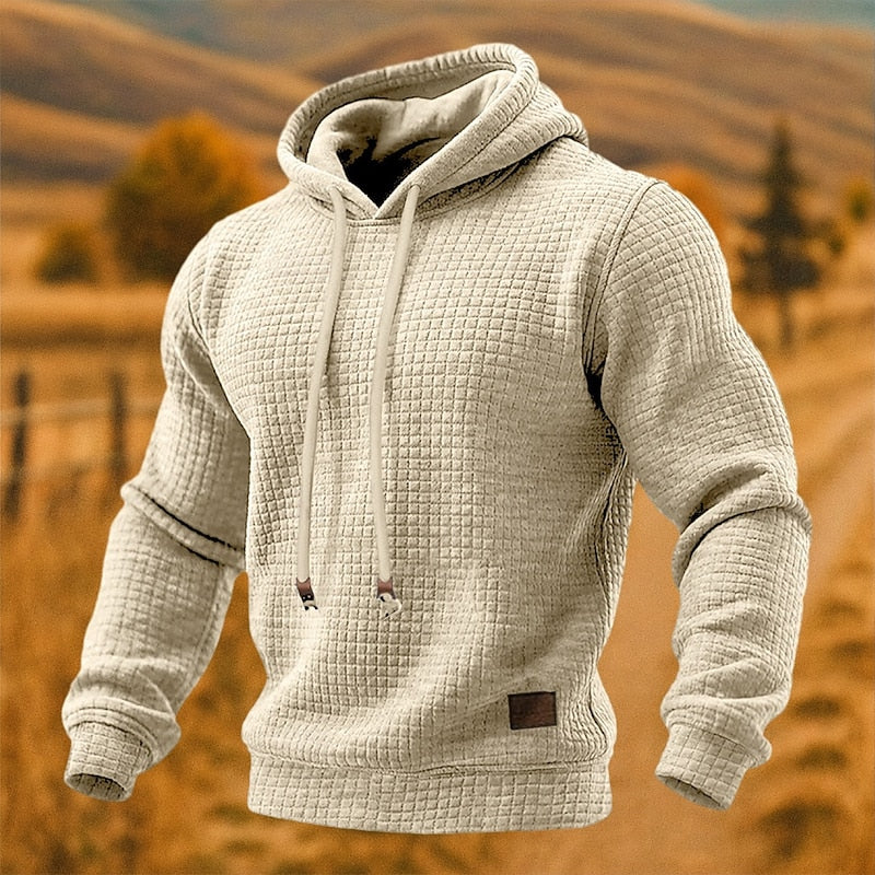 Bexley Pullover Hoodie | Textured Waffle Knit, Relaxed Fit for Men 2