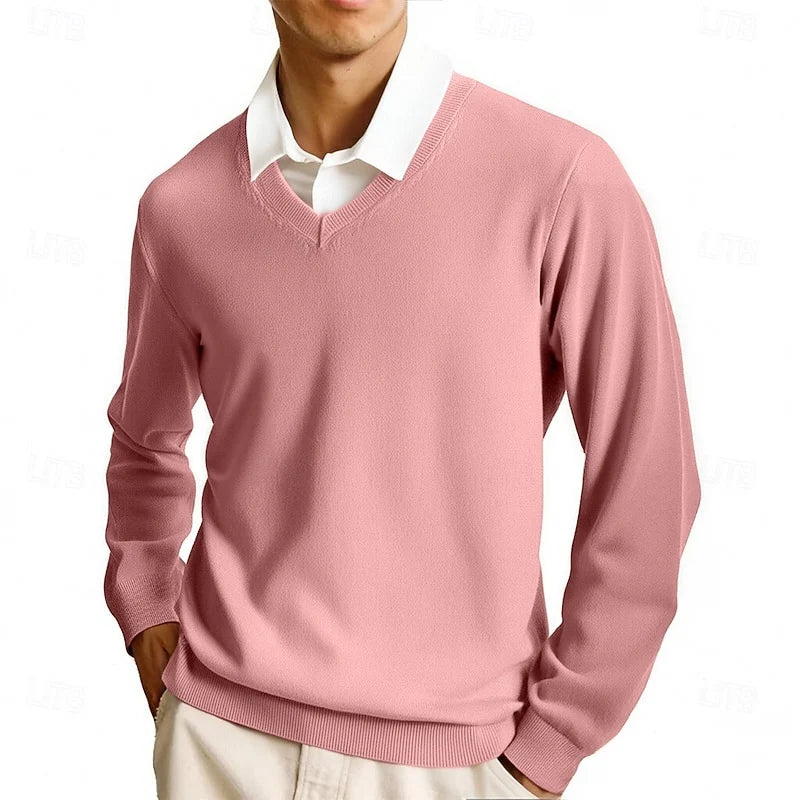 Cleo Classic Sweater | V-Neck, Ribbed Knit for Men and Women 0