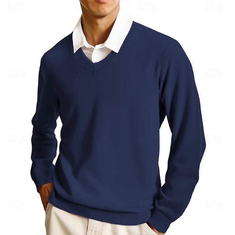 Cleo Classic Sweater | V-Neck, Ribbed Knit for Men and Women 12