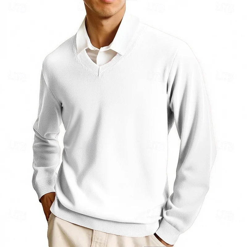 Cleo Classic Sweater | V-Neck, Ribbed Knit for Men and Women 13