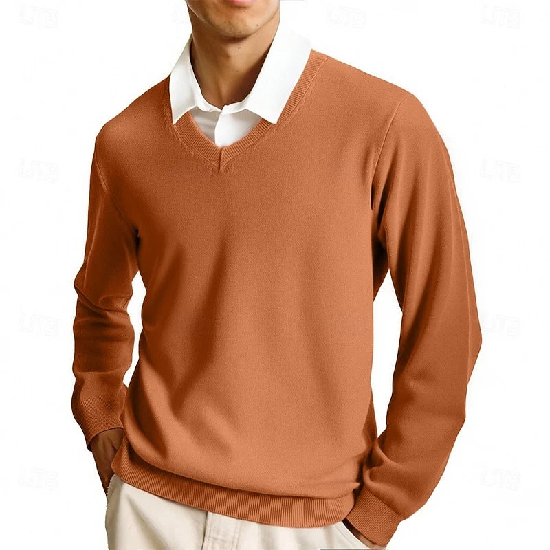Cleo Classic Sweater | V-Neck, Ribbed Knit for Men and Women 6