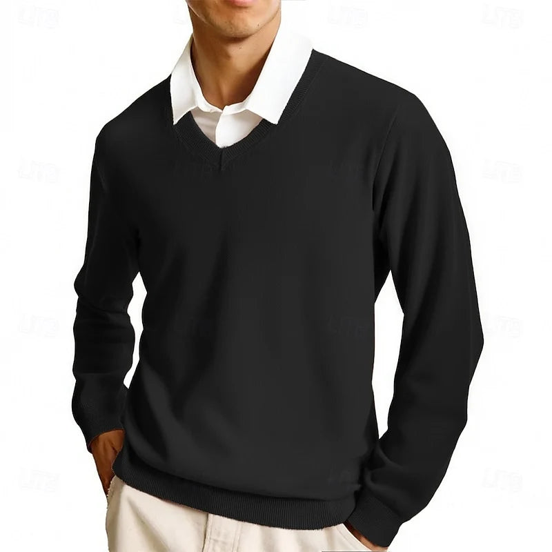 Cleo Classic Sweater | V-Neck, Ribbed Knit for Men and Women 9