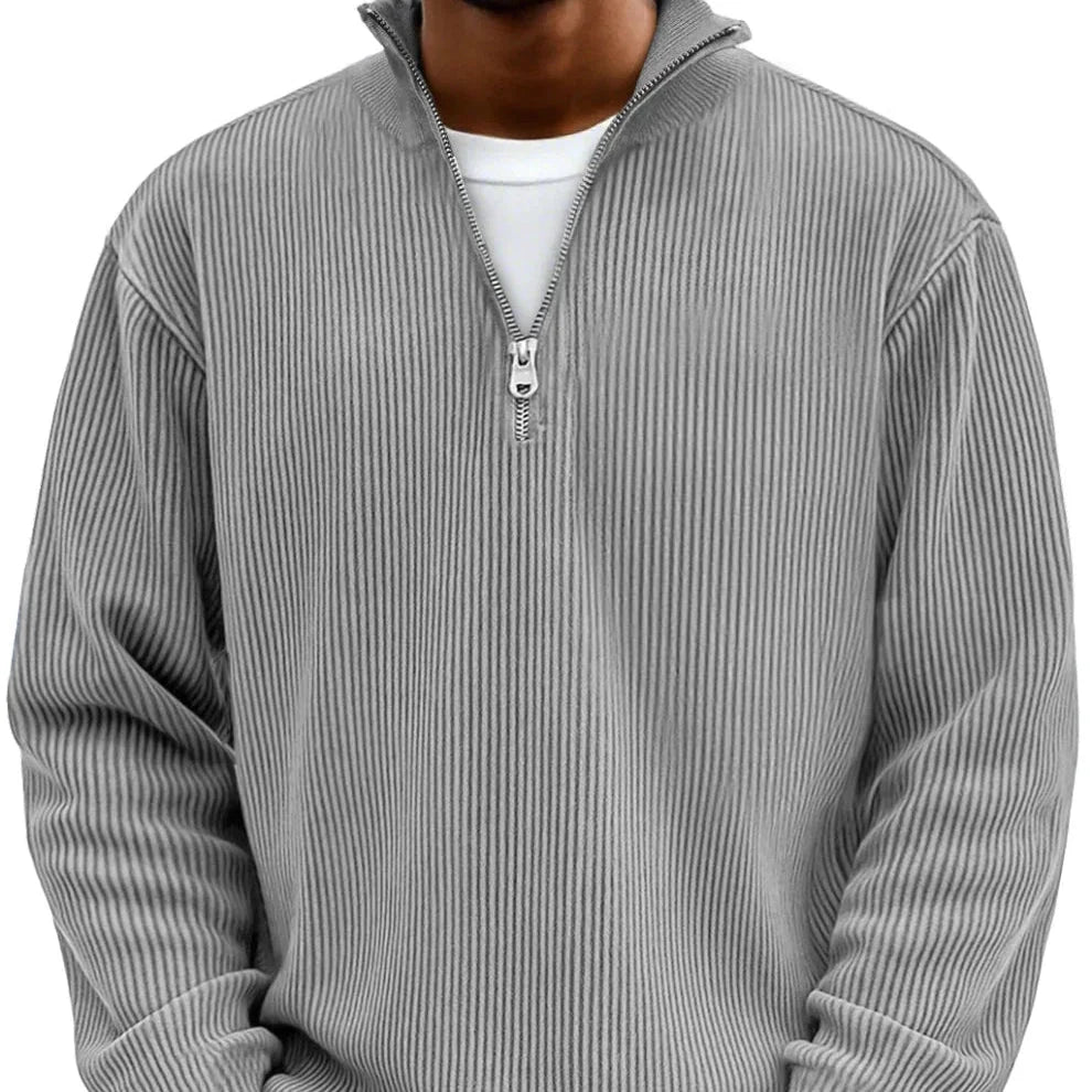Coco Zipper Sweater | Textured Knit, High Neck, Relaxed Fit 2